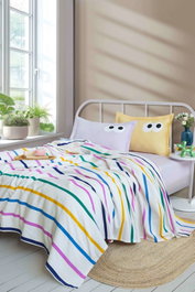 L'essentiel linge de maison Juego de Doble Piqué Amarillo y Lila